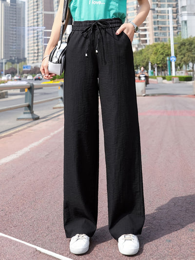 Lange™ | Minimalistische Effen Lange Drawstring Broek Voor Dames