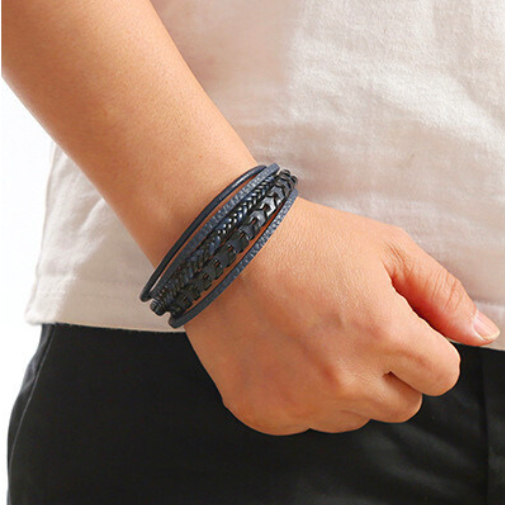 Viking Band - Leren Gevlochten Ragnar Armband