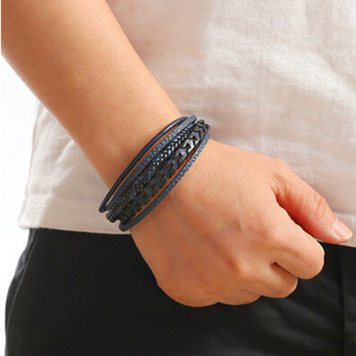 Viking Band - Leren Gevlochten Ragnar Armband