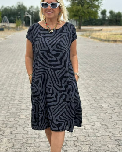 Melia™| Zomer jurk met ronde hals en mooie print