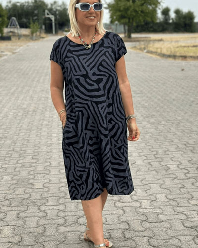 Melia™| Zomer jurk met ronde hals en mooie print