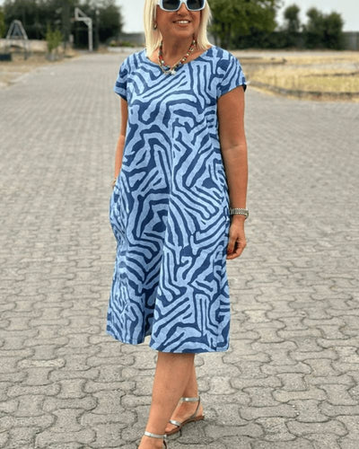 Melia™| Zomer jurk met ronde hals en mooie print