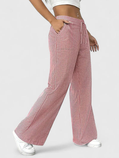 Dominique | Comfortabele wijde broek met elegante details