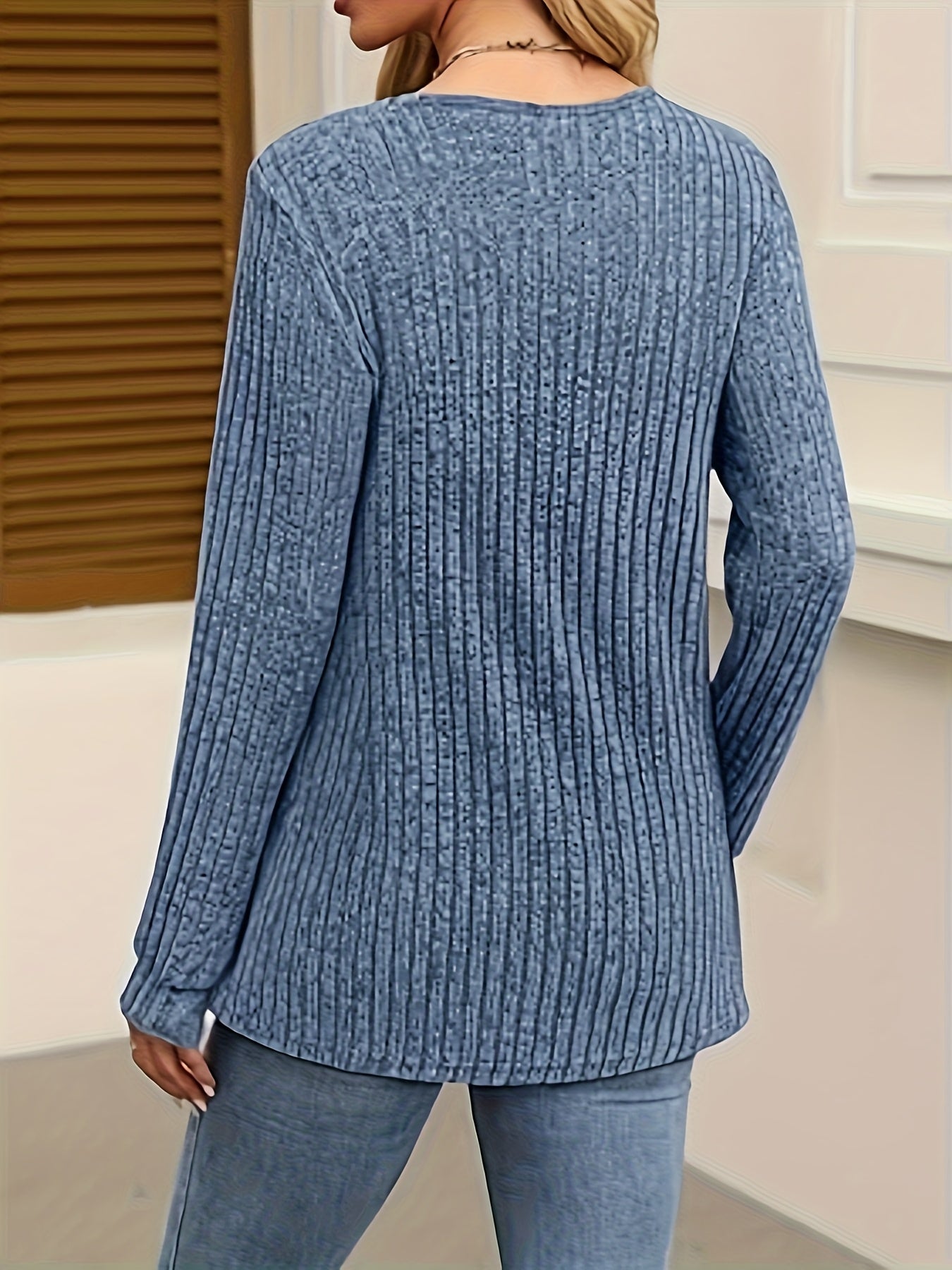 3™ | Pakket Van 3 Comfortabele Geribde V-hals T-shirts