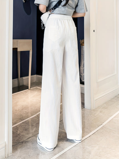 Lange™ | Minimalistische Effen Lange Drawstring Broek Voor Dames
