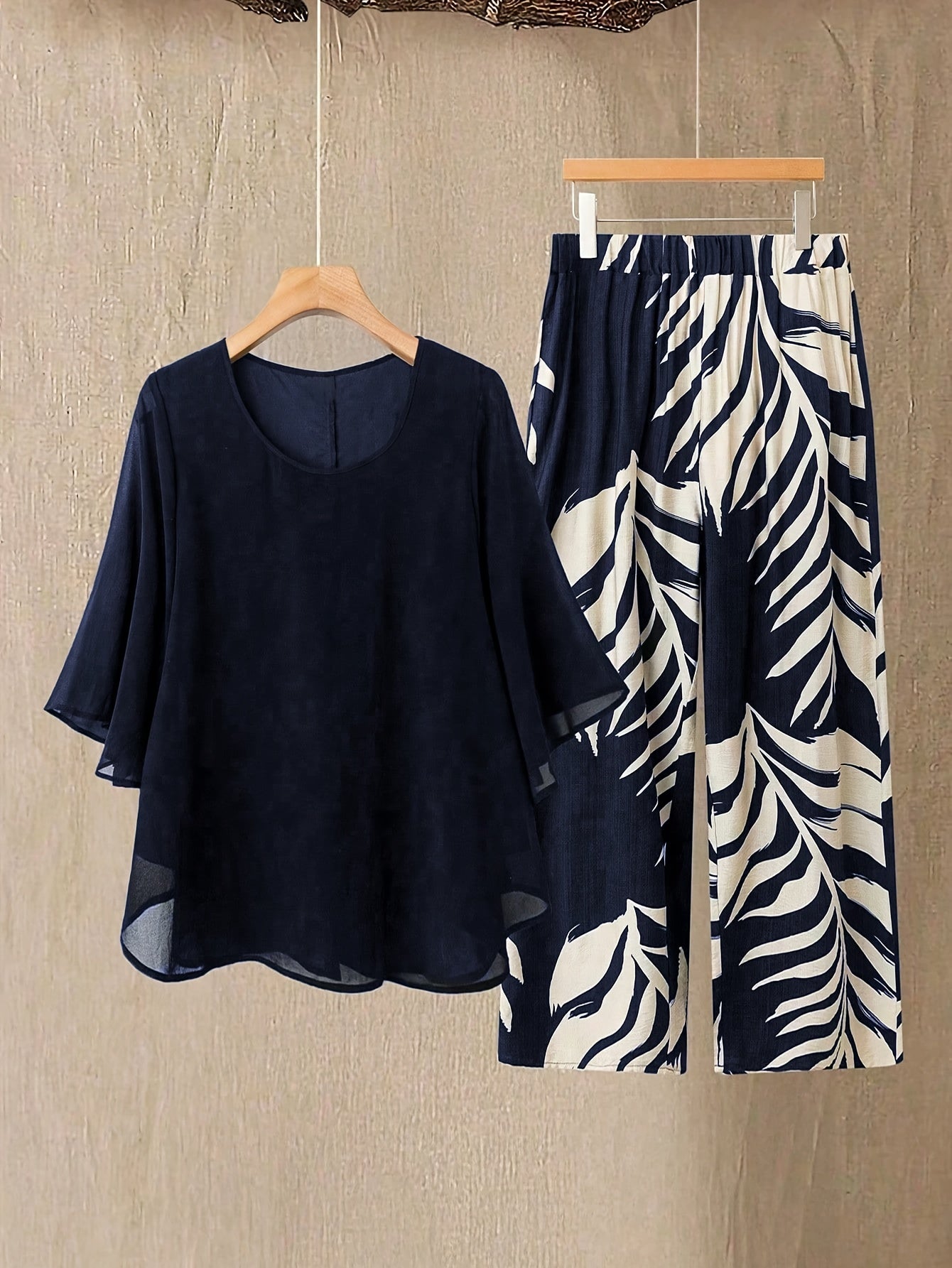 Broek™ | Elegante Bloemenprint Broek En Mouwloze Blouse Set Voor Vrouwen