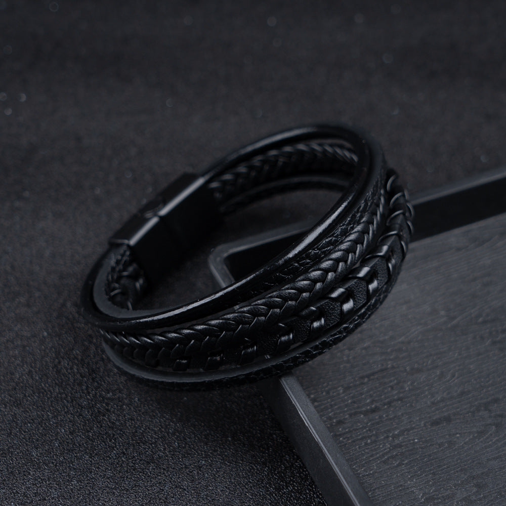 Viking Band - Leren Gevlochten Ragnar Armband