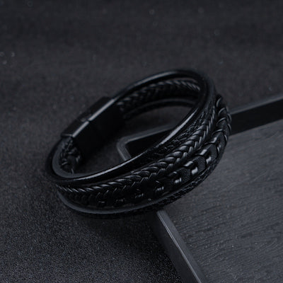Viking Band - Leren Gevlochten Ragnar Armband