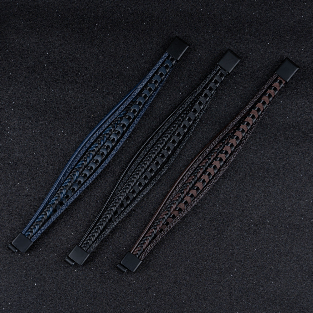 Viking Band - Leren Gevlochten Ragnar Armband
