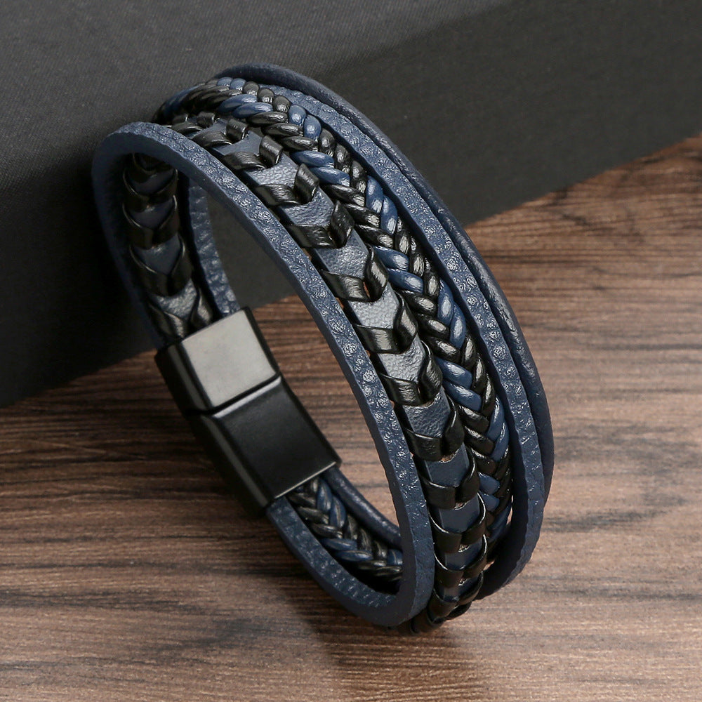 Viking Band - Leren Gevlochten Ragnar Armband