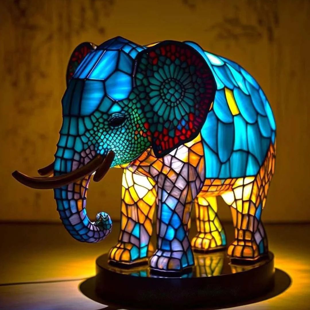 Noa | Magische olifantenlamp van gekleurd
