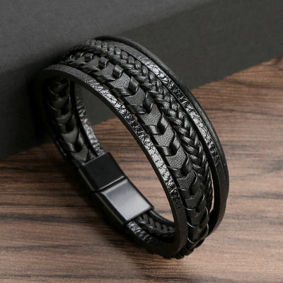 Viking Band - Leren Gevlochten Ragnar Armband