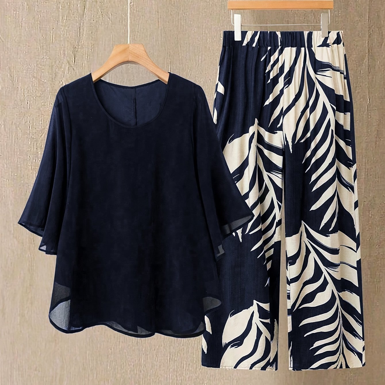 Broek™ | Elegante Bloemenprint Broek En Mouwloze Blouse Set Voor Vrouwen