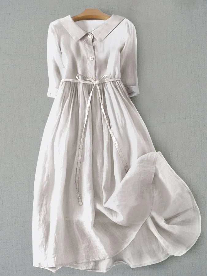 Lux - Elegante Halve Mouw Kanten Taille Jurk