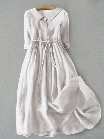 Lux - Elegante Halve Mouw Kanten Taille Jurk