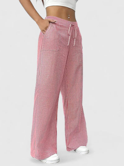 Dominique | Comfortabele wijde broek met elegante details